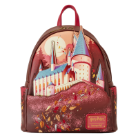 Harry Potter - Hogwarts Fall Leaves 10 inch Faux Leather Mini Backpack
