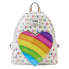 Lisa Frank - Rainbow Heart 10 inch Faux Leather Mini Backpack with Waist Bag