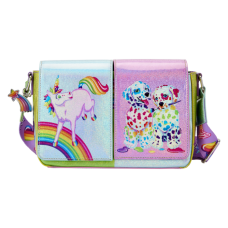 Lisa Frank - Holographic Glitter Color Block 5 inch Faux Leather Crossbody Bag