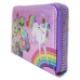 Lisa Frank - Holographic Glitter Color Block 4 inch Faux Leather Zip-Around Wallet