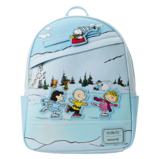Peanuts - Charlie Brown Ice Skating 10 inch Faux Leather Mini Backpack