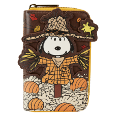 Peanuts - Snoopy Scarecrow Cosplay 4 inch Faux Leather Zip-Around Wallet