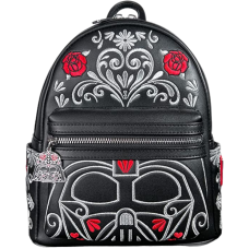 Star Wars - Darth Vader Floral Cosplay 10 inch Faux Leather Mini Backpack