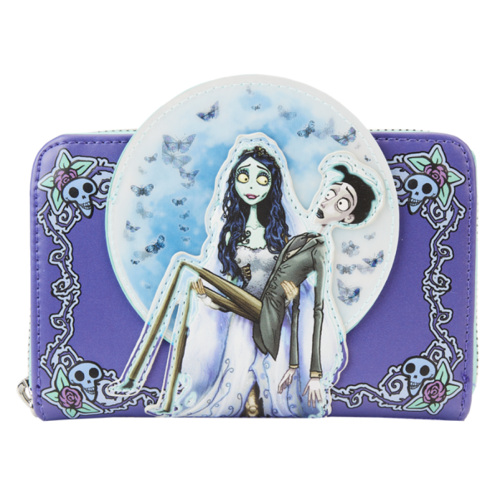Corpse Bride - Moon Lenticular 4 inch Faux Leather Zip-Around Wallet