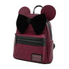 Disney - Minnie Mouse Maroon Quilted 11 inch Faux Leather Mini Backpack