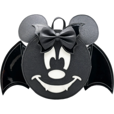 Disney - Minnie Bat Glow in the Dark 8 inch Faux Leather Convertible Mini Backpack