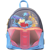 Fantasia - Sorcerer Mickey Book 10 inch Faux Leather Mini Backpack