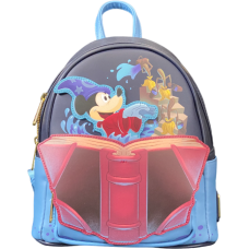 Fantasia - Sorcerer Mickey Book 10 inch Faux Leather Mini Backpack