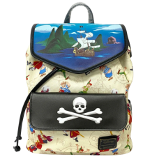 Peter Pan (1953) - Captain Hook Skull 14 inch Faux Leather Backpack