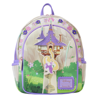 Tangled - Rapunzel Swinging From Tower 11 inch Faux Leather Mini Backpack