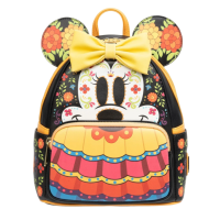 Disney - Minnie Mouse Dia De Los Muertos Sugar Skull 10 inch Faux Leather Mini Backpack