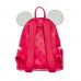 Disney - Minnie Mouse Red & Silver 10 inch Faux Leather Mini Backpack