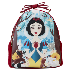Snow White and the Seven Dwarfs (1937) - Classic Apple Quilted Velvet 10 inch Faux Leather Mini Backpack