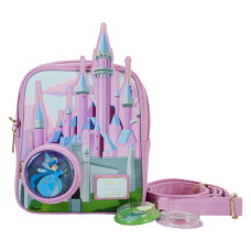 Sleeping Beauty (1959) - Three Good Fairies Stained Glass 8 inch Faux Leather Crossbody Bag