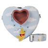 Winnie the Pooh - Floating Balloons Heart 8 inch Faux Leather Crossbody Bag