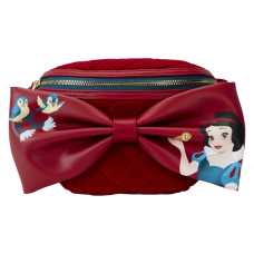 Snow White and the Seven Dwarfs (1937) - Classic Bow Quilted Velvet 6 inch Faux Leather Belt Bag