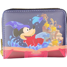Fantasia - Sorcerer Mickey Book 4 inch Faux Leather Zip-Around Wallet