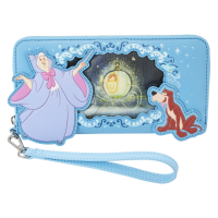 Cinderella (1950) - Cinderella Lenticular Princess Series 4 inch Faux Leather Zip-Around Wristlet