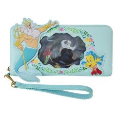 The Little Mermaid (1989) - Ariel Princess Lenticular 4 inch Faux Leather Zip-Around Wristlet Wallet