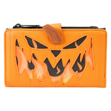 The Nightmare Before Christmas - Pumpkin Head Jack Glow in the Dark 4 inch Faux Leather Zip-Around Wallet