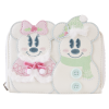 Disney - Mickey & Minnie Pastel Snowman 4 inch Faux Leather Zip-Around Wallet