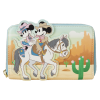 Disney - Western Mickey & Minnie 4 inch Faux Leather Zip-Around Wallet