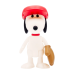 Peanuts - Baseball Snoopy ReAction 3.75 inch Action Figure