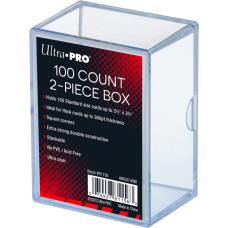 Ultra Pro - Clear 2-Piece Plastic Card Storage Box (100 Count)