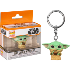 Star Wars: The Mandalorian - The Child (Baby Yoda) with Cup Pocket Pop! Vinyl Keychain