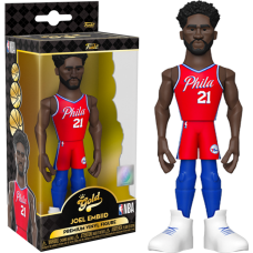 NBA Basketball - Joel Embiid Philadelphia 76ers 2021 Championship Edition Jersey 5 inch Gold Premium Vinyl Figure