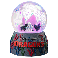 How to Train your Dragon - Toothless & Light Fury Light-up Snowglobe