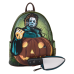 Halloween - Michael Myers Pumpkin Glow in the Dark 10 Inch Faux Leather Mini Backpack with Coin Purse