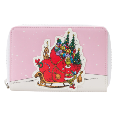 Dr. Seuss - The Grinch Sleigh 4 inch Faux Leather Zip-Around Wallet