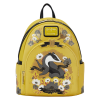 Harry Potter - Hufflepuff House Floral Tattoo 10 Inch Faux Leather Mini Backpack