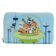 The Jetsons - Spaceship 4 inch Faux Leather Zip-Around Wallet