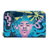 Jimi Hendrix - Psychedelic Landscape Glow in the Dark 4 inch Faux Leather Zip-Around Wallet