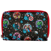 Marvel - Avengers Floral Tattoo 4 inch Faux Leather Zip-Around Wallet