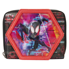 Spider-Man - Across the Spider-Verse Lenticular Glow in the Dark 4 inch Faux Leather Zip-Around Wallet
