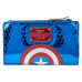 Marvel - Metallic Captain America Cosplay 4 inch Faux Leather Flap Wallet