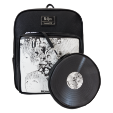 The Beatles - Revolver Album Cover 12 Inch Faux Leather Mini Backpack with Record Coin Bag