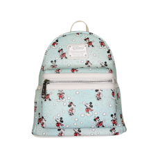 Disney - Mickey & Minnie Mouse Snowball Fight 10 inch Faux Leather Mini Backpack