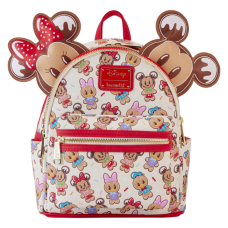 Disney - Mickey & Friends Gingerbread Cookie 10 inch Faux Leather Mini Backpack with Headband