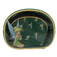 Peter Pan (1953) - Tinker Bell Faux Leather Zip-Around Cosmetics Bag Set