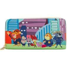 Zootopia - Chibi Group 8 inch Faux Leather Zip-Around Wallet