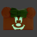 Disney - Minnie Mouse Pumpkin Glow in the Dark 4 inch Faux Leather Flap Wallet