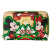 Disney - Mickey & Minnie Mouse Hot Cocoa Fireplace 4 inch Faux Leather Zip-Around Wallet