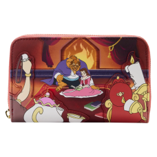 Beauty and the Beast (1991) - Fireplace Scene 4 inch Faux Leather Zip-Around Wallet