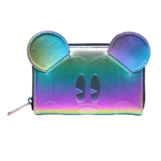 Disney - Mickey Oil Slick 4 inch Faux Leather Zip-Around Wallet