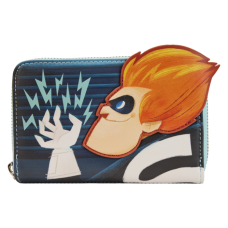 The Incredibles - Syndrome Glow in the Dark 4 inch Faux Leather Zip-Around Wallet