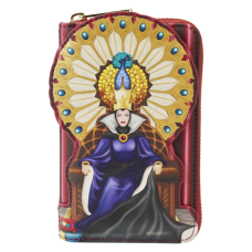Snow White and the Seven Dwarfs (1937) - Evil Queen Throne 4 inch Faux Leather Zip-Around Wallet